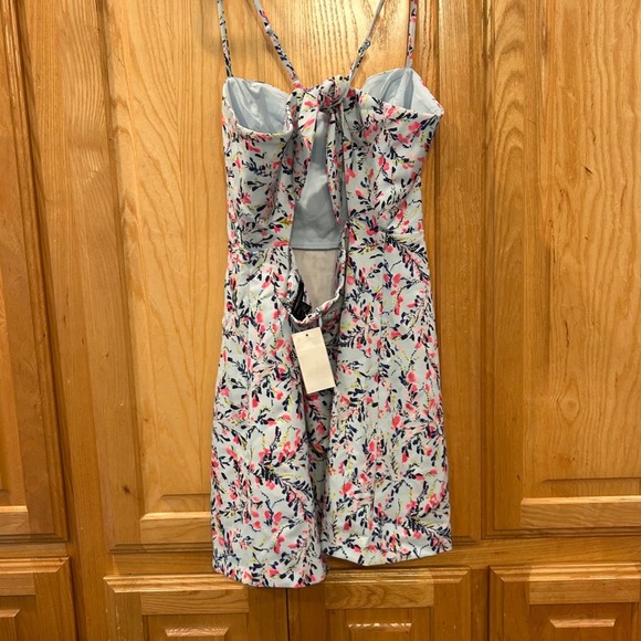 French Connection Nordstrom Rack Dress Floral Mini Light Blue Size 10 - Picture 11 of 14